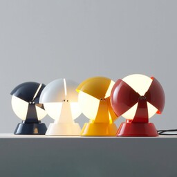 Stilnovo Lampa stołowa design Buonanotte, żółty / pomarańczowy,