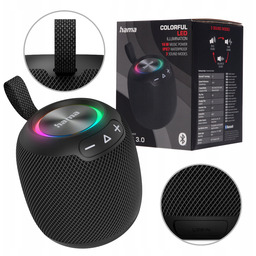 Głośnik mobilny Bluetooth Hama "Bomb 3.0" czarny przenośny