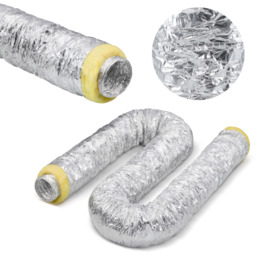 Rura wentylacyjna aluminiowa izolowana elastyczna spiro kanał przewód