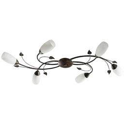 Lindby - Stefania 6 Lampa Sufitowa White/Black-Gold