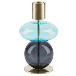 Holmegaard BUBBLE Świecznik na Klasyczną Świecę / Niebieski