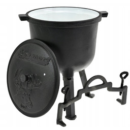 Kociołek Myśliwski 8 L Emalia Żeliwny Garnek