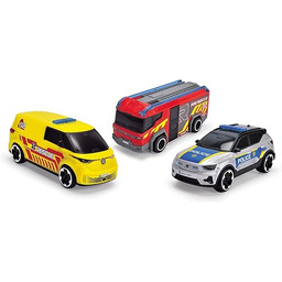 Dickie 203712028038 SOS 3-pak pojazdów ratunkowych;15,5 cm