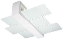 Sollux Plafon LAMPA sufitowa SL.0078 szklana OPRAWA drewno