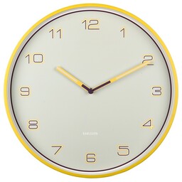 Zegar ścienny Karlsson 6013BY żółty, średnica 40cm