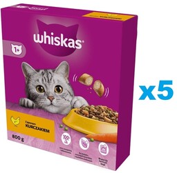 WHISKAS Adult+1 sucha karma dla kotów z kurczakiem