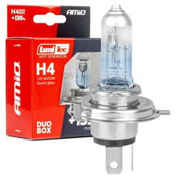 AMiO 04404 Żarówka, reflektor dalekosiężny LumiTec, H4, Halogen,