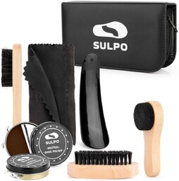 Zestaw do czyszczenia pielęgnacji butów obuwia brązowa pasta