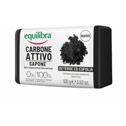 EQUILIBRA Mydło oczyszczające 100% roślinne, z aktywny węglem,