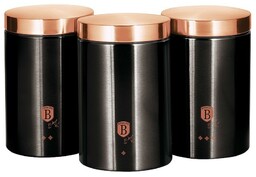 Berlinger Haus 3-częściowy komplet pojemników Black Rose Collection
