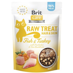 BRIT Care Raw Treat Hair Skin Cat liofilizowany