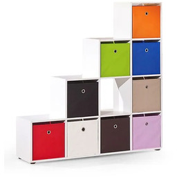 Elior Regał Nowoczesny Biały Schodkowy A0-L36