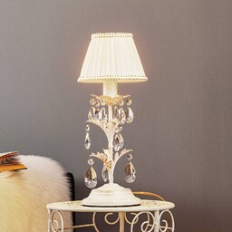 Lampa stołowa kryształowa Karen ONLI, biały / opal,