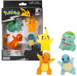 Figurki Pokemon Battle Select / Pikachu, Bulbasaur, Squirtle,