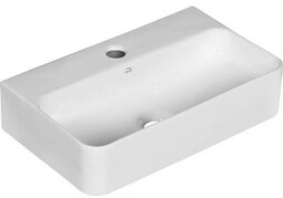 LAVEO Umywalka nablatowa/ścienna KVADRATO 45 cm ceramiczna