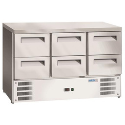Stół chłodniczy GN 1/1 z 6 szufladami 368L