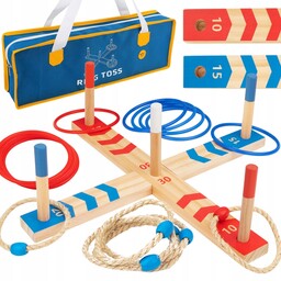Tooky Toy Drewniana Gra Fun Serso Zręcznościowa Ring