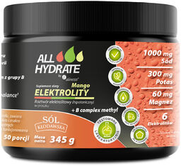 ALLHydrate Elektrolity + B Complex methyl, smak mango,