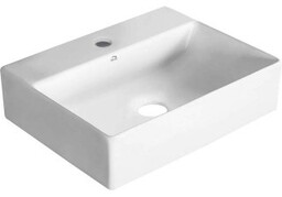 LAVEO Umywalka nablatowa/ścienna KVADRATO 46 cm ceramiczna