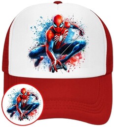 Czapka z Daszkiem SpiderMan Czerwona z Nadrukiem Lato