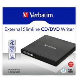 Zewnętrzna nagrywarka Verbatim Slimline 43886 CD/DVD USB-C 3.2