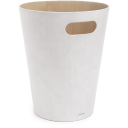 Kosz na śmieci biurowy drewniany Woodrow Umbra biały