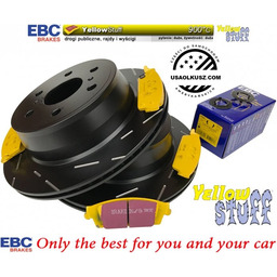 Tylne klocki YellowStuff + NACINANE tarcze hamulcowe EBC