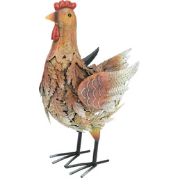 Metalowa dekoracja ogrodowa Hen, 23 x 13 x