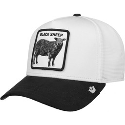 Czapka Trucker Suede Sheep by Goorin Bros., czarno-biały,