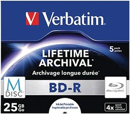 Verbatim M-Disc 43823, Płyty Blu-Ray, Srebrny
