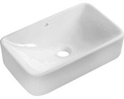 LAVEO Umywalka nablatowa KVADRATO 48,5x29,5 cm ceramiczna biała