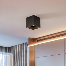 Nowodvorski Lighting Downlight Cobble w kształcie kwadratowym, czarny