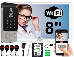 Cyfrowy 2-żyłowy Wideodomofon Premium WiFi 5TECH Twin FullHD