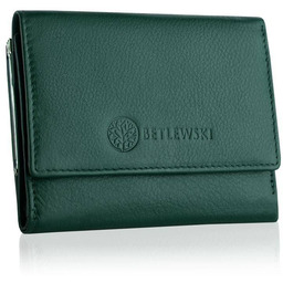 Portfel skórzany BETLEWSKI BPD-SS-14 ZIELONY