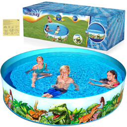 Basen ogrodowy, rozporowy, elektrostator, zestaw, 183x38 cm