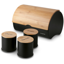 Konighoffer Chlebak metalowy z 3 pojemnikami Volano czarny