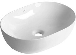 LAVEO Umywalka nablatowa LOMAMI 48,5x35 cm ceramiczna biała