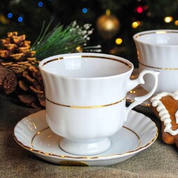 B014 Serwis Do Kawy 6/12 Złota Linia Iwona