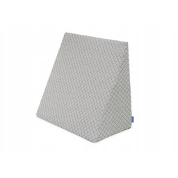 Poduszka klin pod plecy 60x50x30 CM Szara Krata