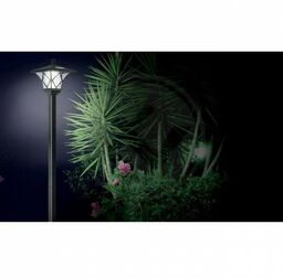 Lampa ogrodowa LED solarna wbijana 153cm biała zimna