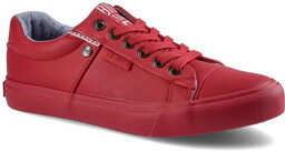 Czerwone Trampki Big Star Damskie Sznurowane Buty
