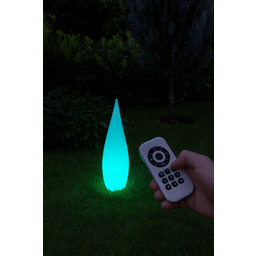 Lampa zewnętrzna przenośna na pilota RGBW + ściemniacz