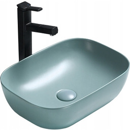 Umywalka nablatowa prostokątna 45x32 Mexen Rita ceramiczna zielona