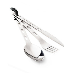 Sztućce stalowe GSI Outdoors Glacier Stainless 3 pc