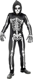 Widmann - Kostium dziecięcy szkielet, kombinezon z kapturem,