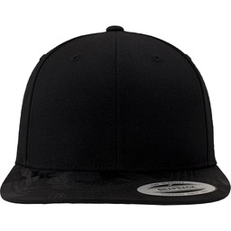 Flexfit Unisex Camo Visor Snapback czapki, Black Camo,