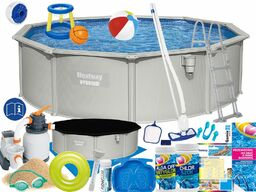 Basen Bestway 457x122 Ogrodowy Stelażowy 56384 24w1