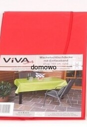 OBRUS OGRODOWY OKRĄGŁY 140 cm czerwony