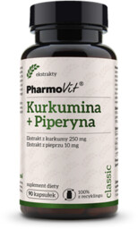 Pharmovit Kurkumina i piperyna bezglutenowe 90 kapsułek