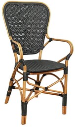 Romimex Fotel naturalny bambus rattanowy 52 x 103